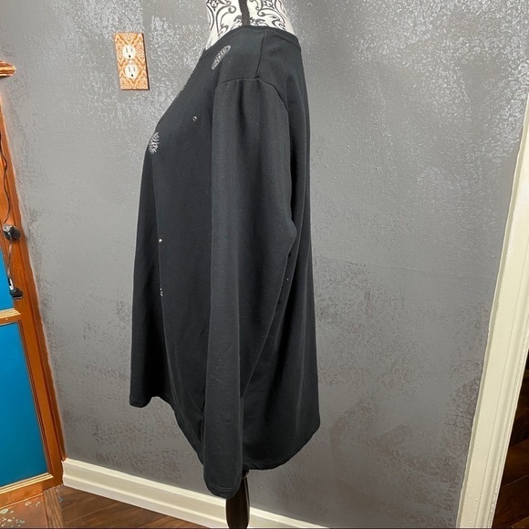 Susan Graver Weekend French Terry _Embellished Top - Picture 7 of 10